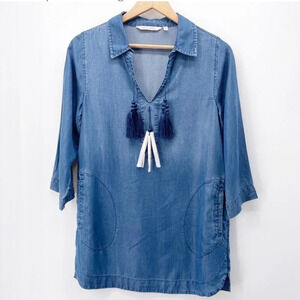 Soft Surroundings Tencel Tassel Tunic Top Size XS